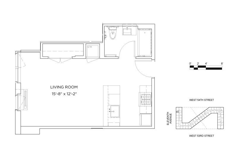 Clinton Studio For Rent Near The Shops at Columbus Circle