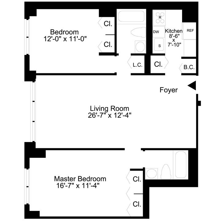 ~~West 60's st ~~BEST DEAL~~  Three bedrooms 2 bath newly renovated in full service building