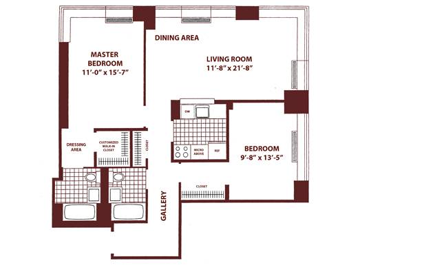 Upper West Side, Broadway and 94th Street, 2 Bedrooms and 2 Bathrooms