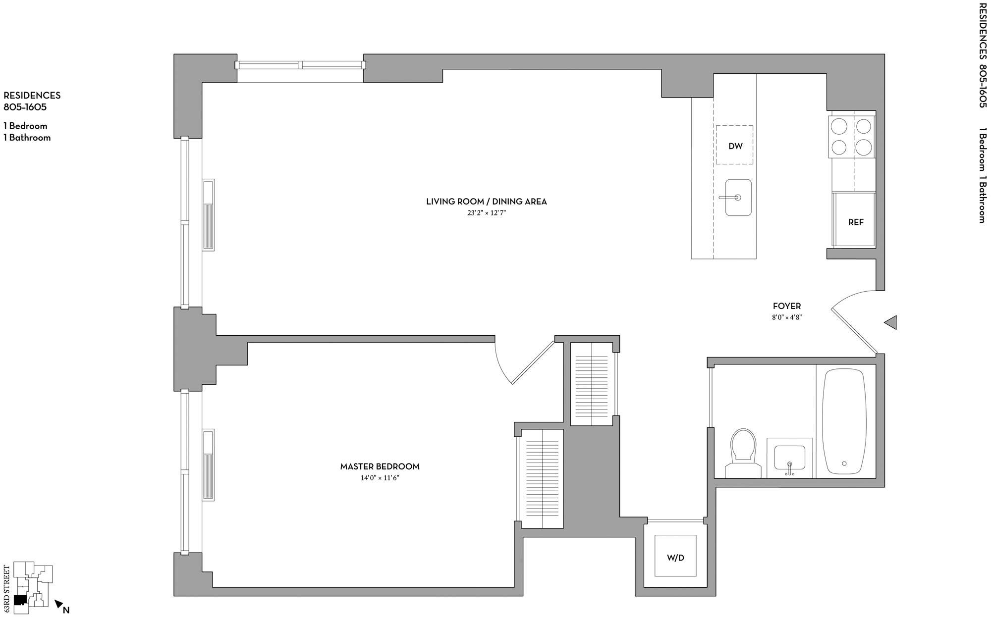 UWS 1 bed in full service building in Riverside Blvd neighborhood