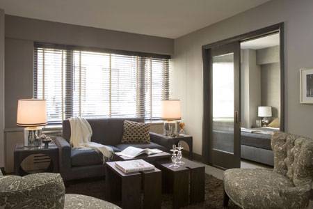 Midtown. King Sized One Bedroom. Open layout. Custom cabinetry. Marble countertops. Stainless steel appliances. Solid Oak flooring