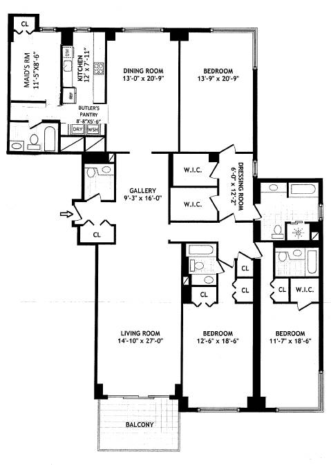 2800sf corner 3 bed - The Sovereign 425 East 58th