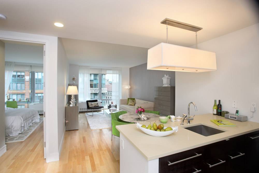 Upper West Side. Refined 1 bedroom. Stone counter tops. 24 hour doorman. Lounge. Huge closets. Modern Finishes. Eco-conscious building. Luxury everything! Low fee. $4,825