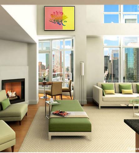 UPPER EAST SIDE APARTMENTS : MODERN CONDO CONDO RENTAL WITH DOUBLE-HEIGHT CEILINGS