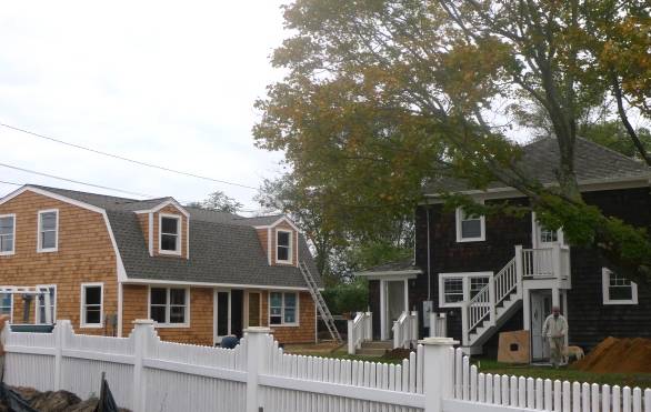 Corner Property Farmhouse and Two New Retail Stores Water Mill North