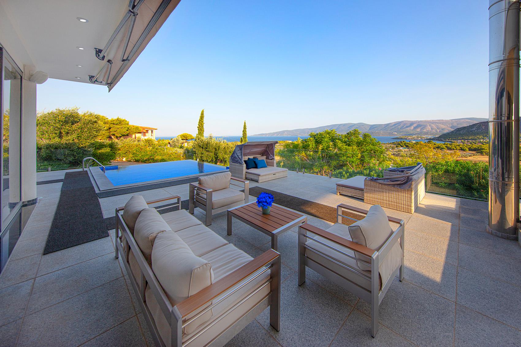 360° Sea View Villa for Sale in Peloponnese - Terrace