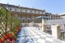 Stunning shared terrace furnished with umbrellas and tables 
