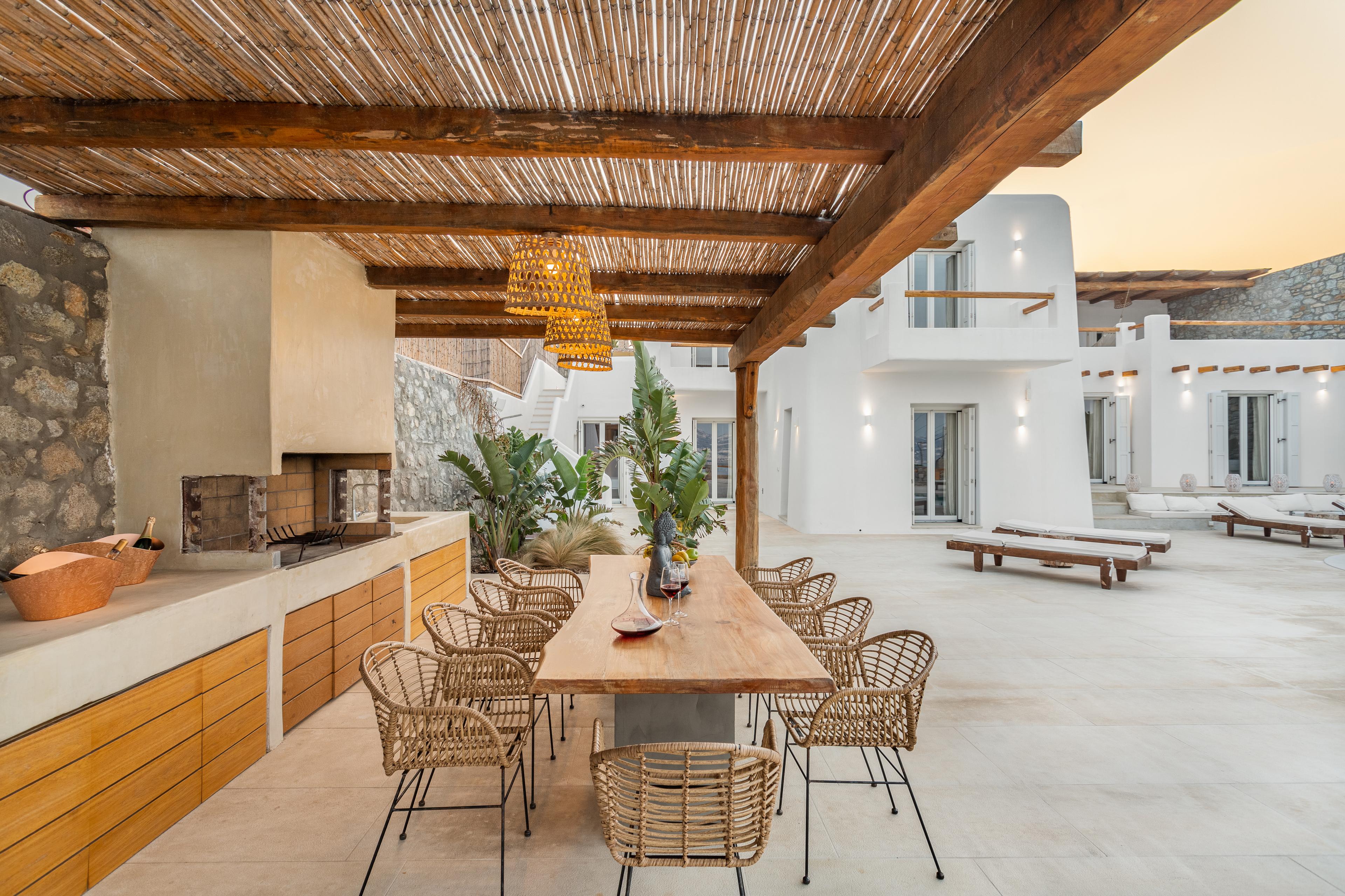 Villa Node to rent in Mykonos - Alfresco dining area