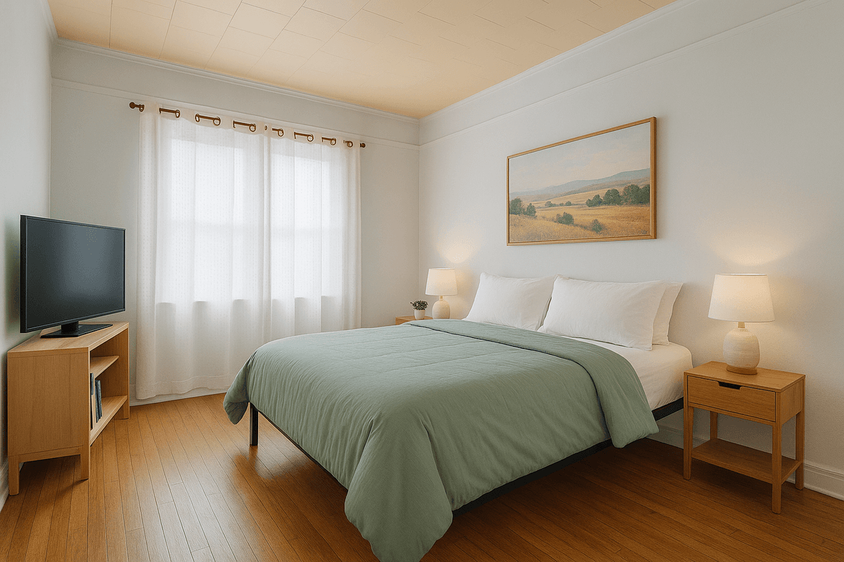 Middle Bedroom Size - Furniture and walls VS