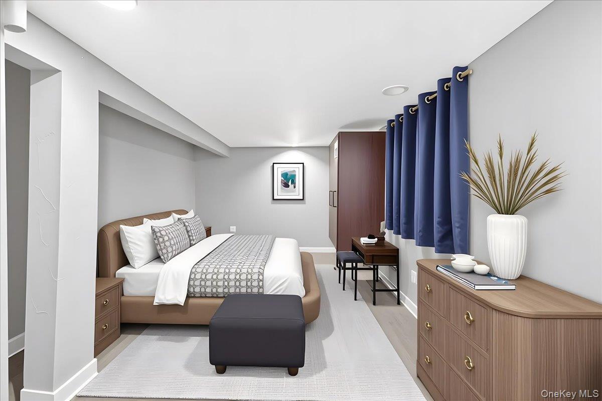 Digitally staged bedroom
