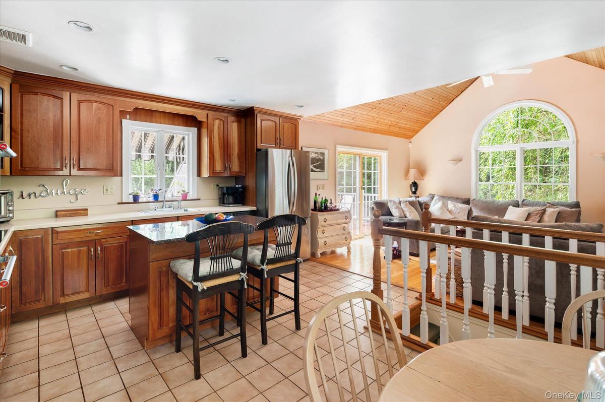 Kitchen with View into Family Room