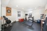 fitness room in basement