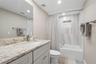 Guest bath room with tub