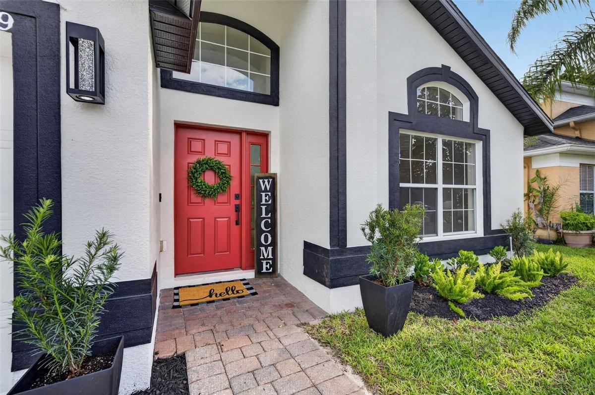 Welcoming front entrance