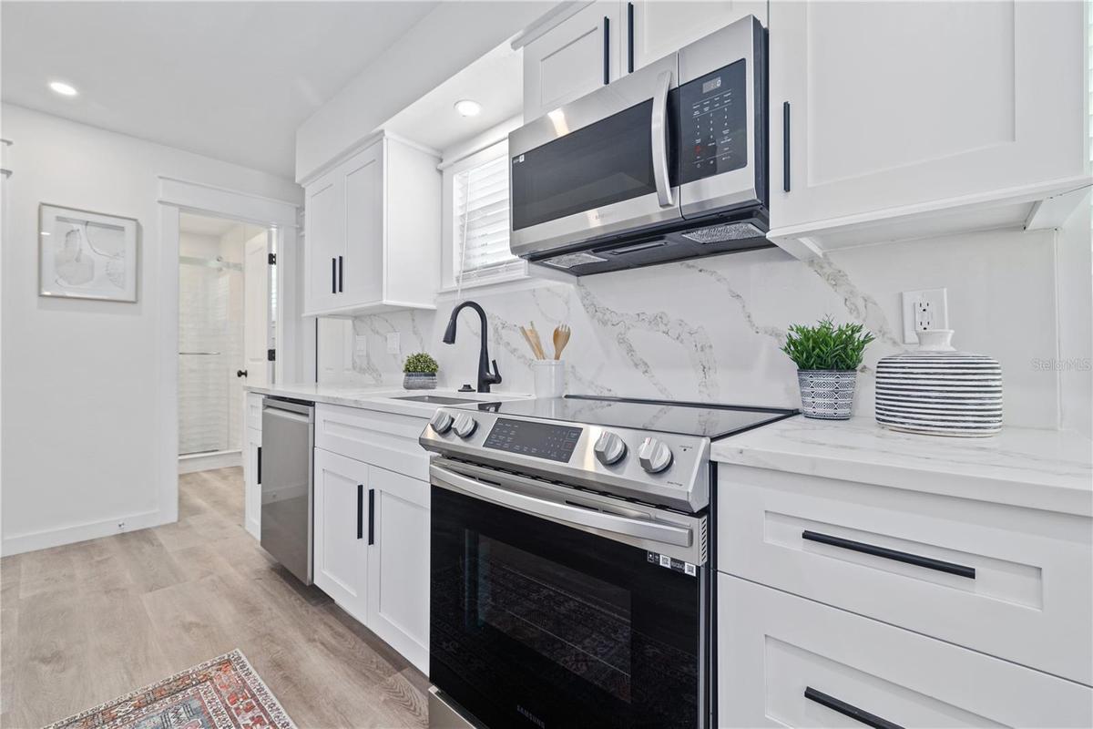 A side kitchen