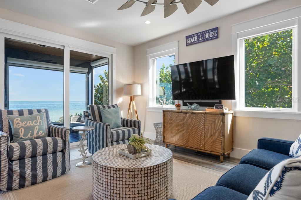 Living room with views of Tampa Bay and beyond!