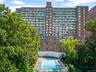 Seasonal pool at rear of building