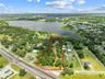 Aerial of 2557 Ames Haven showing its lakefront
