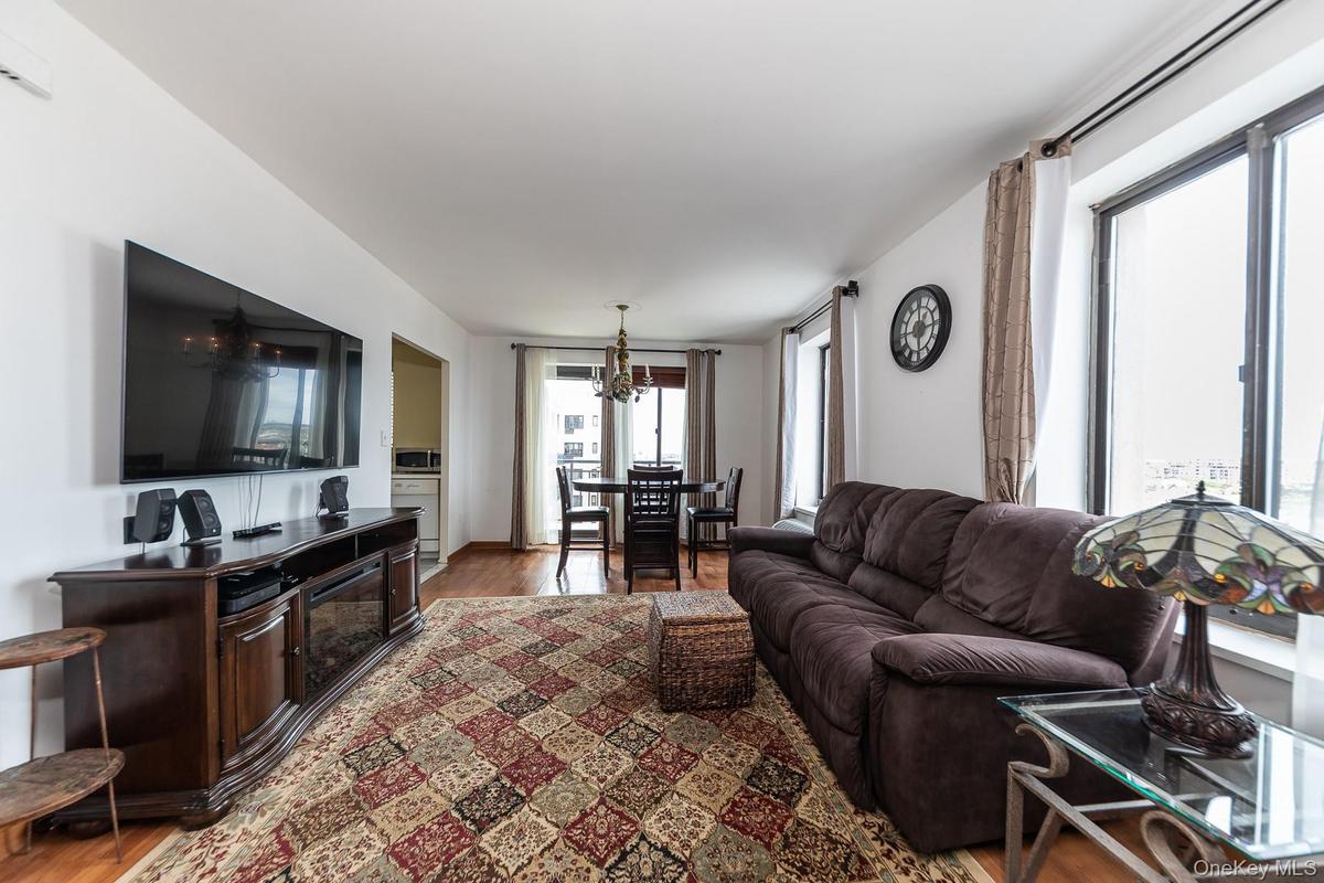 Updated living room leading to private terrace