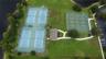 Aerial of Tennis Courts and Basketball Court