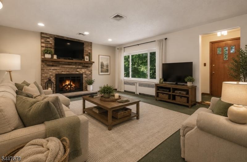 Foyer entering living room