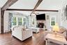 Warm and inviting living room with plenty of space for larger sectionals