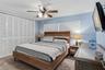 Guest bedroom #3 with a wall of closets