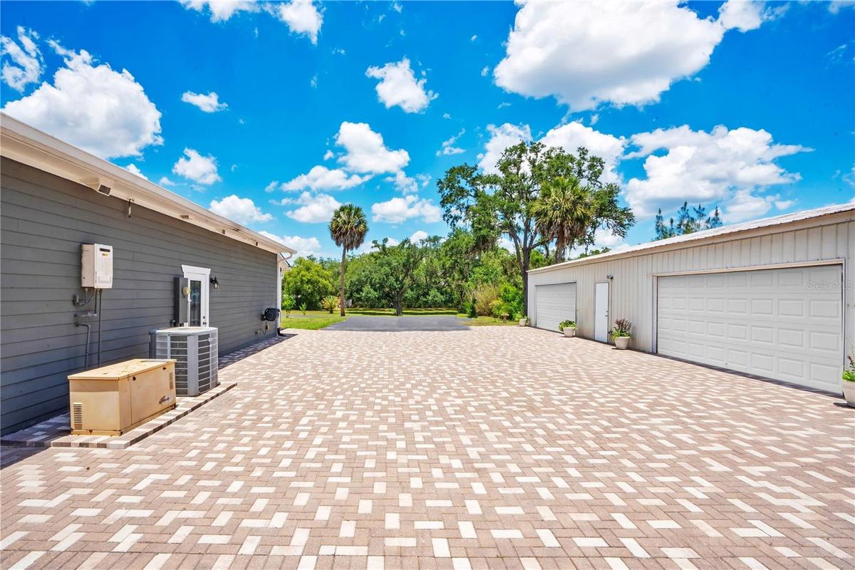 Pavers Connecting Garage and Main House