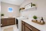 Virtually staged shelf and countertops
