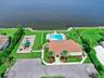 Clubhouse and pool on the bay