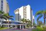 The breezeway between the two Gulf front tower buildings leads to WS' private beach.