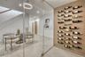 Wine area featuring recessed lighting