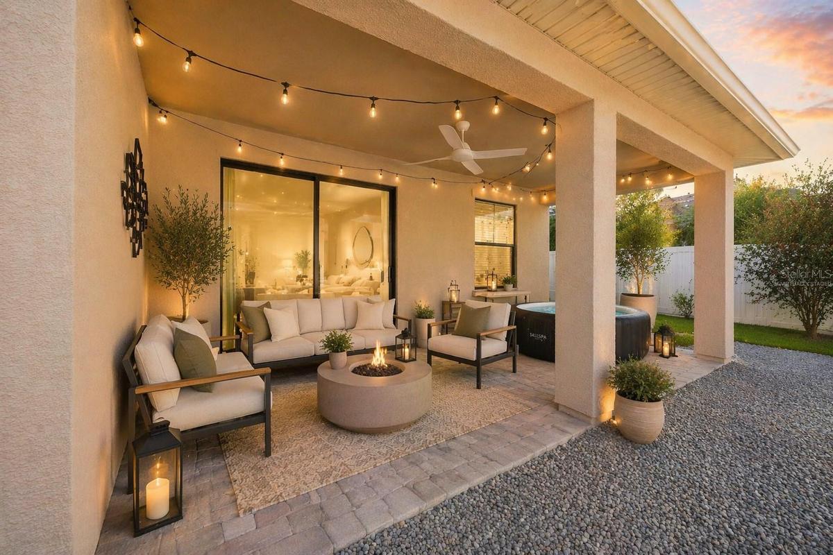 Virtually staged patio