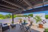 Roof top with island and city views