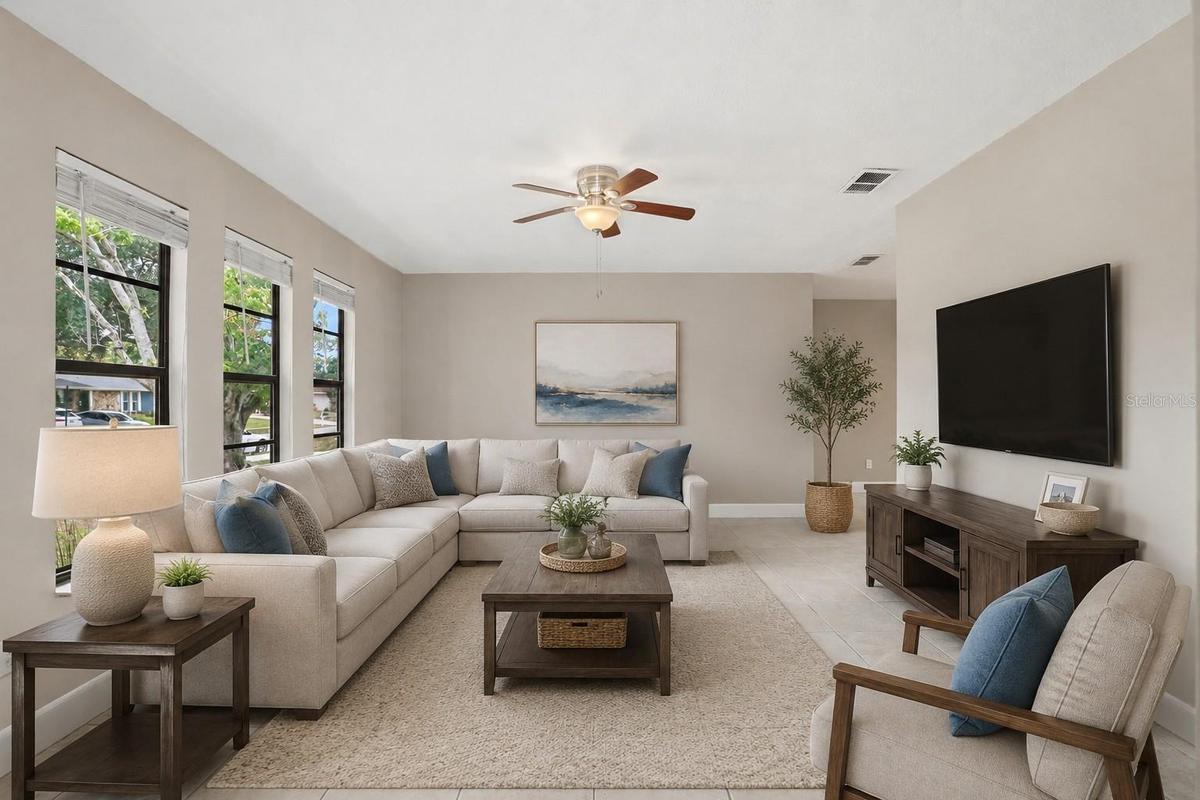 Virtually Stagged Living Room