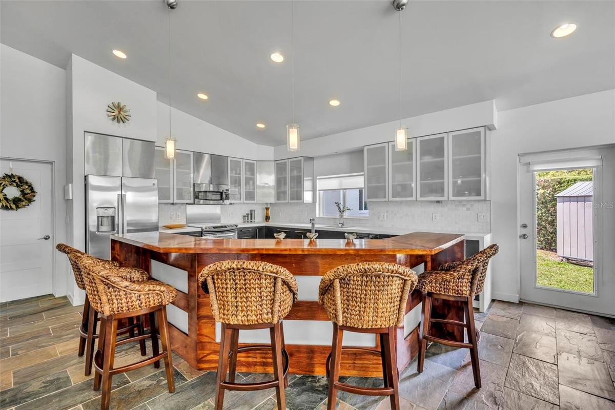 Island seating - great for friends and family
