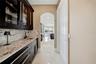 Wet bar with custom cabinetry