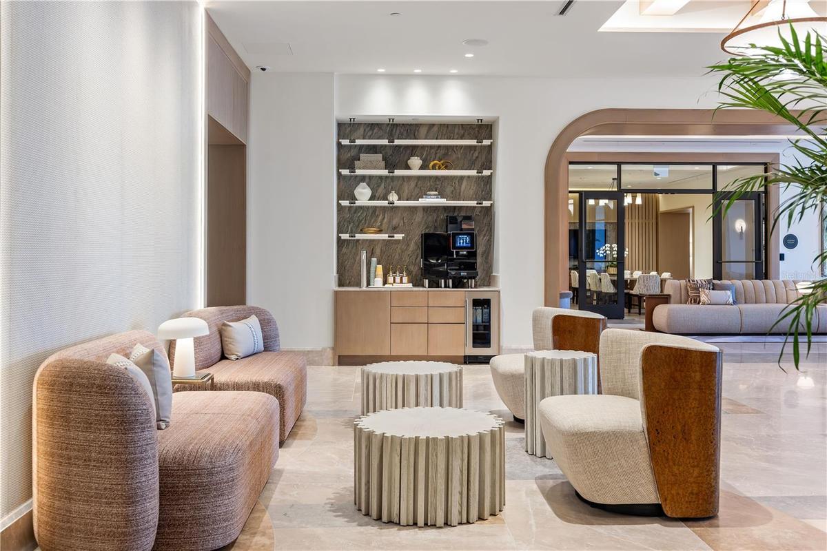 Florian Park Amenities: A Welcomed Arrival. The stage is set for your much-anticipated entrance. A porte-cochere will lead to the open-air lobby, staf