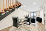 Dining room featuring light wood-type flooring and recessed lighting
