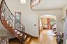 grand staircase and dining