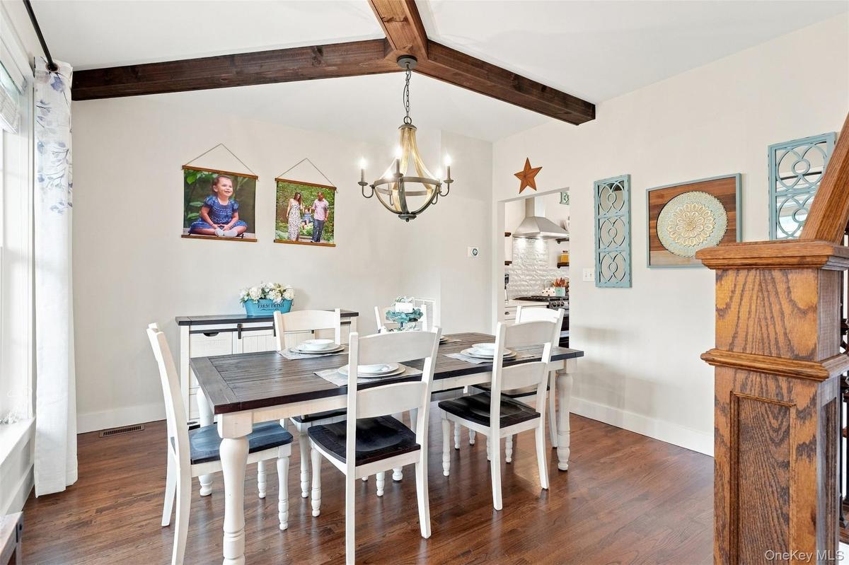 Located at the front of the house, off the kitchen and the front entry. A lovely first impression as you enter the front door.