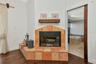 fireplace in prime bedroom