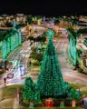 Fantastical Christmas display with horse drawn carriages, ice skating, outdoor movies and light shows....