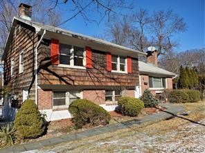 Tri-level home with a chimney