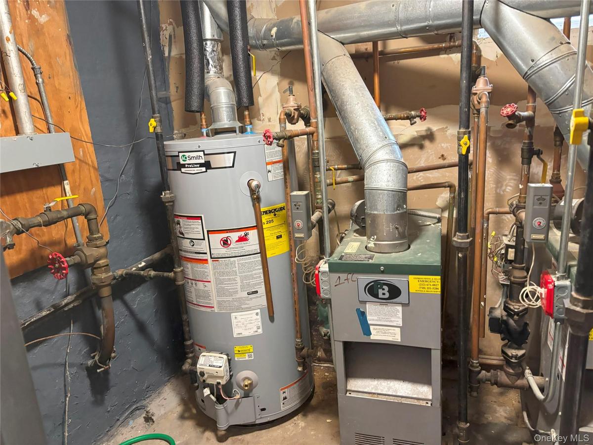 Utility room with water heater
