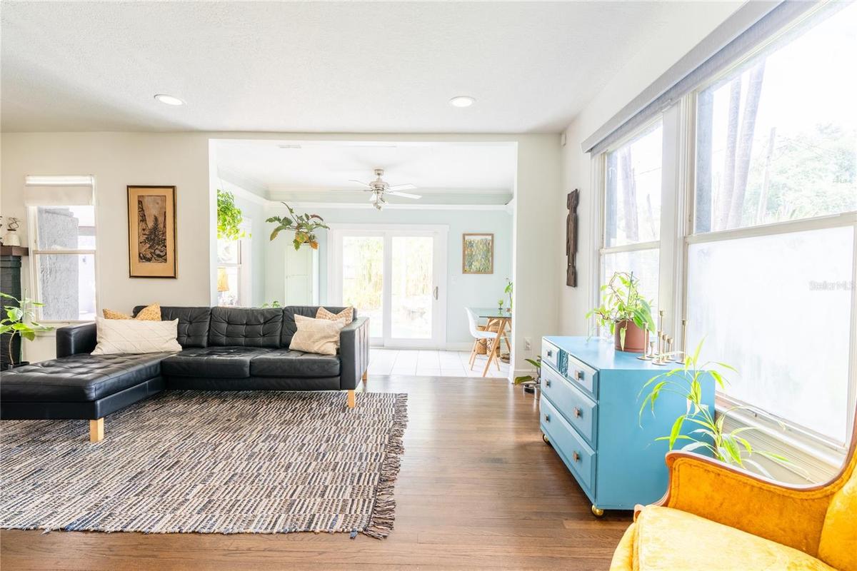 Main living area and view from front door