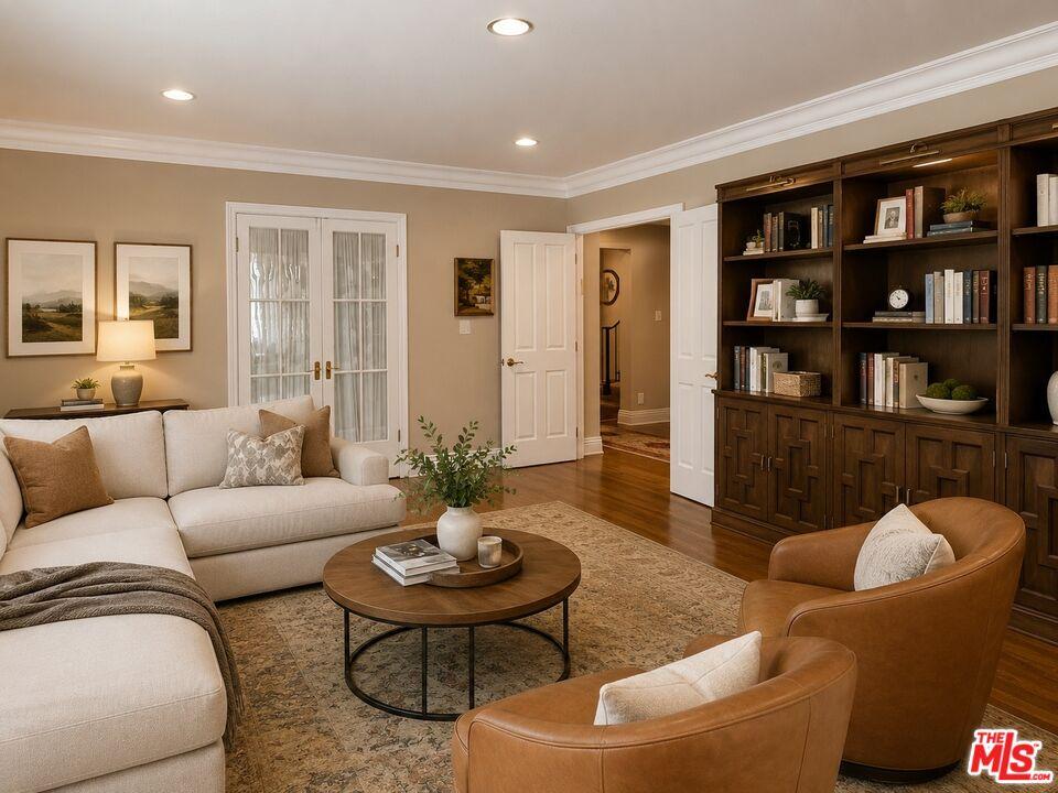 virtually staged family room