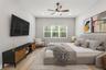 virtually staged master bedroom