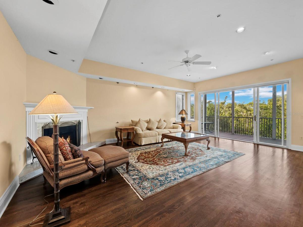 Preserve views from the living room...step onto the lanai for views of Sarasota Bay and Sunsets over the Gulf!