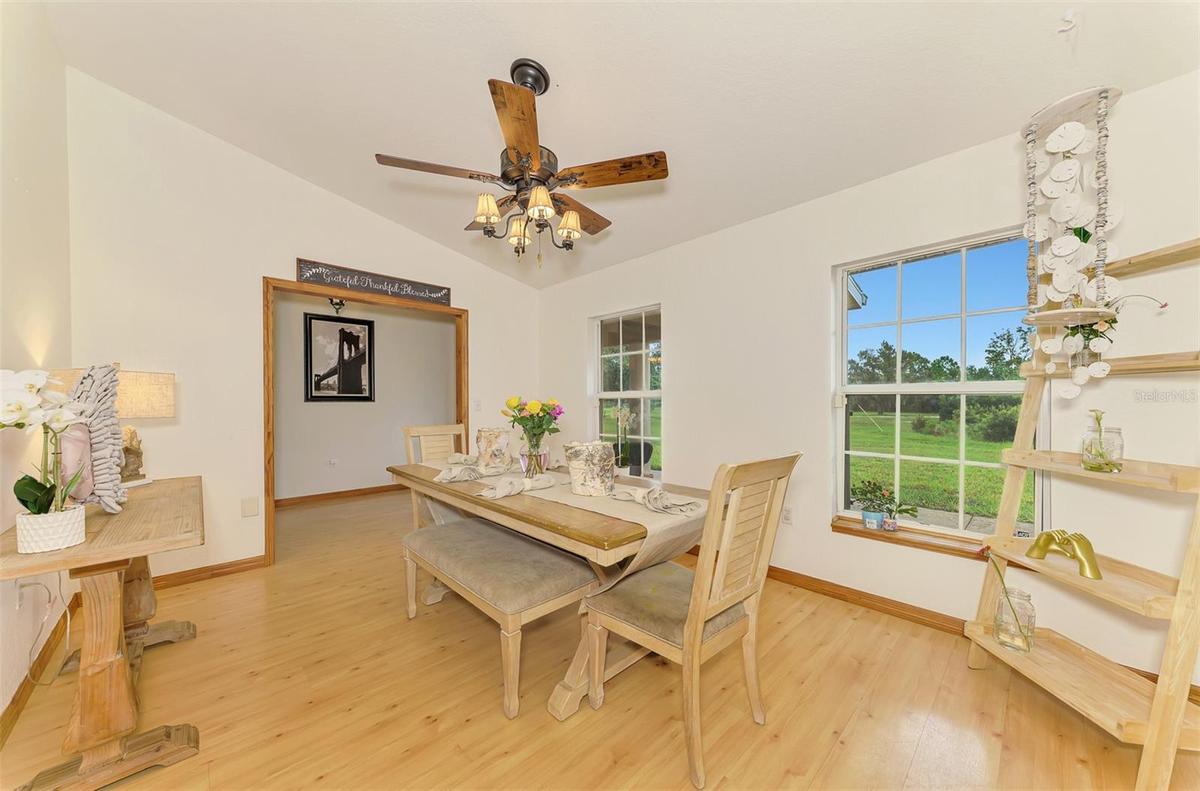 Lovely farm views from the dining room
